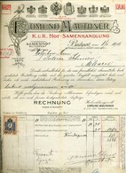 Edmund Mauthner , Régi Fejléces, Céges Számla 1911.  /  Edmund Mauthner Vintage Letterhead Corp Bill 1911 - Zonder Classificatie