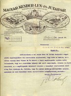 Magyar Kender és Juta Gyár, Régi Fejléces, Céges Levél 1927.  /  Hun. Hemp And Gunny Factory Vintage Letterhead Co - Zonder Classificatie