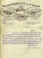 Magyar Kender és Juta Gyár, Régi Fejléces, Céges Levél 1927.  /  Hun. Hemp And Gunny Factory Vintage Letterhead Co - Unclassified