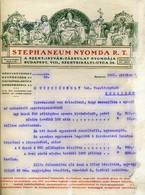 Stephaneum Nyomda, Régi Fejléces, Céges Levél 1921.  /  Stephaneum Printing House Vintage Letterhead Corp Letter 1 - Zonder Classificatie