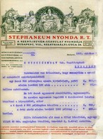 Stephaneum Nyomda, Régi Fejléces, Céges Levél 1921.  /  Stephaneum Printing House Vintage Letterhead Corp Letter 1 - Non Classés