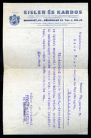 Eisler és Kardos Harisnyakereskedés  ,régi Fejléces, Céges Levél 1928.  /  Eisler And Kardos Stockings Store, Vint - Zonder Classificatie