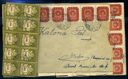 HUNGARY 1946.07.01. (22 Dsz First Day) Inflation Wonder Letter 253 Stamps (on Multiple Attached Escort Sheets) RRR! - Gebruikt