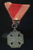 WW I. "Károly-team Cross" Zinc Decoration On Breast Ribbon - 1914-18