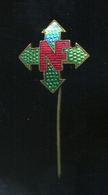 1936 National Front ( Arrow Cross ) Pin, Rare! 1936. Nemzeti Front ( Nyilas ) Kitűző , Ritka! - 1939-45