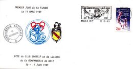 PJ De La Flamme Du Club Sportif Et De Loisirs De La Gendarmeire De Metz Du 11.03.1989 - Police - Gendarmerie