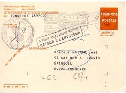 Carte D'invitation D'un Reserviste Pour Remise De Fascicule TONNERRE Le 06.07.88 - Politie En Rijkswacht