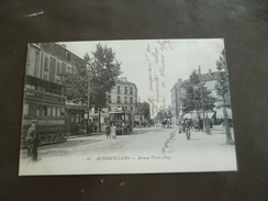 CPA 93 Seine Saint Denis Aubervilliers Avenue Victor Hugo Tramways Tram TBE - Aubervilliers