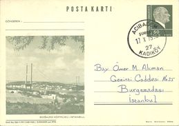 Turkey; 1974 Postal Stationery - Bosphorus Bridge - Interi Postali