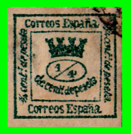 ESPAÑA 1ª REPUBLICA AÑO 1872  1/4 DE PESETA - Usati