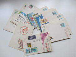 Asien / Japan 50 Ganzsachen / Bildkarten! Rote Sonderstempel / Ungebraucht! Fundgrube! Viele Motive! - Postcards