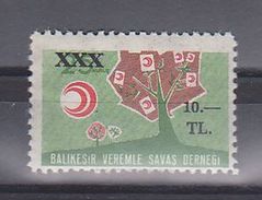 AC - TURKEY CHARITY STAMP  - BALIKESIR ASSOCIATION OF THE FIGHT WITH TUBERCULOSIS MNH - Francobolli Di Beneficenza