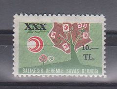 AC - TURKEY CHARITY STAMP  - BALIKESIR ASSOCIATION OF THE FIGHT WITH TUBERCULOSIS MNH - Wohlfahrtsmarken