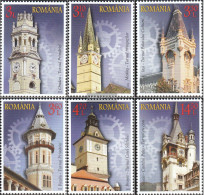 Romania 6874-6879 (complete Issue) Unmounted Mint / Never Hinged 2014 Uhrtürme - Nuovi