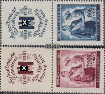 Bohemia And Moravia 53-54 With Zierfeld (complete Issue) Location Can Vary With Hinge 1940 Red Cross - Ongebruikt