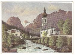 Ramsau - Gemälde / Painting J. Hecker - 1955 - Ramsau Am Dachstein