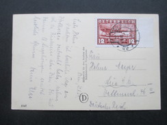 Österreich 1937 Michel Nr. 639 Randstück Jahrestag Erstfahrt Wien-Linz Maria Anna. Echtfoto AK Wien Schönbrunn Gloriette - Briefe U. Dokumente