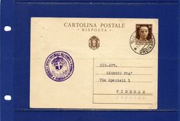15-10-1935-Siena-timbro"Consiglio E Ufficio Provinciale Dell'economia Cooperativa - Siena"su Cart. Postale   Cent.30 - Marcophilia