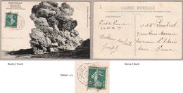 FRANCE POSTE MARITIME 1909 SEMEUSE GRASSE 5c OBLITERE COLON A BORDEAUX SUR CARTE POSTALE DE LA MARTINIQUE - Correo Marítimo