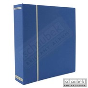 Schaubek DS100/3 Cloth Screw Post Binder, Red, In A Incl. 40 Blank Sheets Bb100 Blue - Large Format, Black Pages