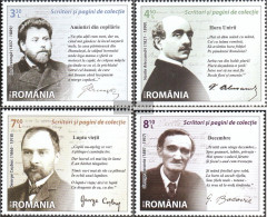 Romania 6904-6907 (complete Issue) Unmounted Mint / Never Hinged 2014 Writers - Nuovi