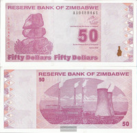 Zimbabwe Pick-number: 96 Uncirculated 2009 50 US Dollars - Zimbabwe