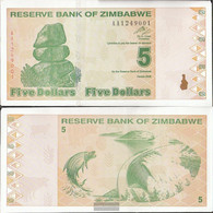 Zimbabwe Pick-number: 93 Uncirculated 2009 5 Dollars - Zimbabwe