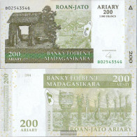 Madagascar Pick-number: 87b Uncirculated 2008 200 Ariary - Madagaskar