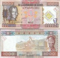 Guinea Pick-number: 43a Uncirculated 2010 1.000 Francs - Guinea