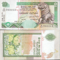 Sri Lanka Pick-number: 108f Uncirculated 2006 10 Rupees - Sri Lanka