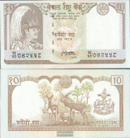 Nepal Pick-number: 31b, Signature 13 Uncirculated 1987 10 Rupees - Népal