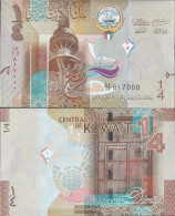 Kuwait Pick-number: 29a Uncirculated 2014 1/4 Dinar - Koeweit