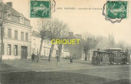 59 Raismes, L'arrivée Du Tramway, Beau Plan, , Affranchie Ambulant 1908 - Raismes