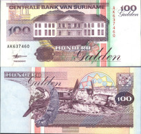 Suriname Pick-number: 139b Uncirculated 1998 100 Gulden - Surinam