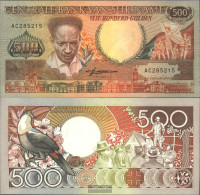 Suriname Pick-number: 135b Uncirculated 1988 500 Gulden - Surinam