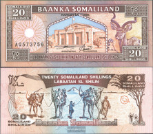 Somaliland Pick-number: 3b Uncirculated 1996 20 Shillings Springbock - Somalia