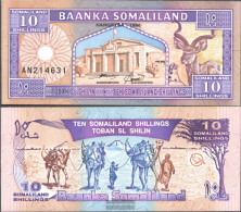 Somaliland Pick-number: 2b Uncirculated 1996 10 Shillings - Somalie