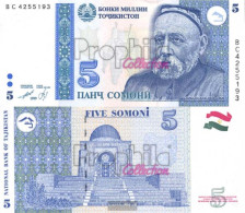 Tajikistan Pick-number: 15a Uncirculated 1999 5 Somoni - Tadjikistan