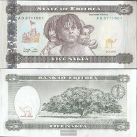 Eritrea Pick-number: 2 Uncirculated 1997 5 Nakfa - Eritrea