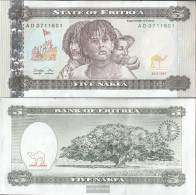 Eritrea Pick-number: 2 Uncirculated 1997 5 Nakfa - Erythrée