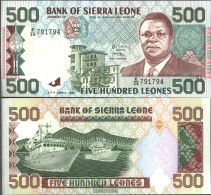 Sierra Sierra Leone Leone Pick-number: 19 Uncirculated 1991 500 Leones - Sierra Leone