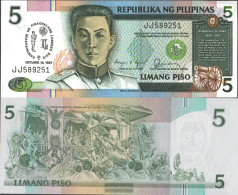 Philippines Pick-number: 176a Uncirculated 1987 5 Piso - Philippines