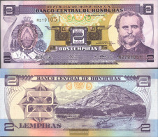 Honduras Pick-number: 80A D Uncirculated 2003 2 Lempiras - Honduras