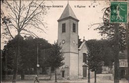 ! [94] Cpa Bry-sur-Marne , L Eglise, 1921 - Bry Sur Marne