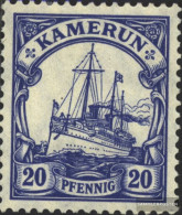 Cameroon (German. Colony) 23I A Peace Print With Hinge 1914 Ship Imperial Yacht Hohenzollern - Camerún