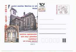 Tschech. Rep. / Ganzsachen (Pre2014/46) Kelchkommunion (1414) Prag, Kirche St. Martin In Der Mauer - Theologen