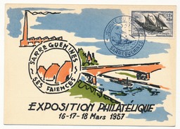 FRANCE - Carte Postale Expo Philatélique SARREGUEMINES - Journée Du Timbre 1957 - Service Maritime Postal - Dag Van De Postzegel