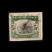 SOUTH AFRICA 1927 5 SHILLINGS USED STAMP ON PIECE STANLEY GIBBONS No.38 STANLEY GIBBONS VALUE GBP 35,00 - Unclassified