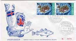 Iceland/Islande/Ijsland/Island FDC 27.XI.1972 The Continental Shelf Scarce Numbered Matching Cover - FDC