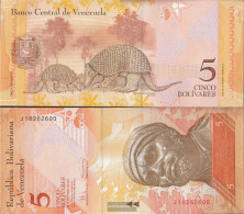 Venezuela Pick-number: 89c Uncirculated 2008 5 Bolivares - Venezuela